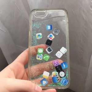 Cute glitter apps phone case!! ✨✨